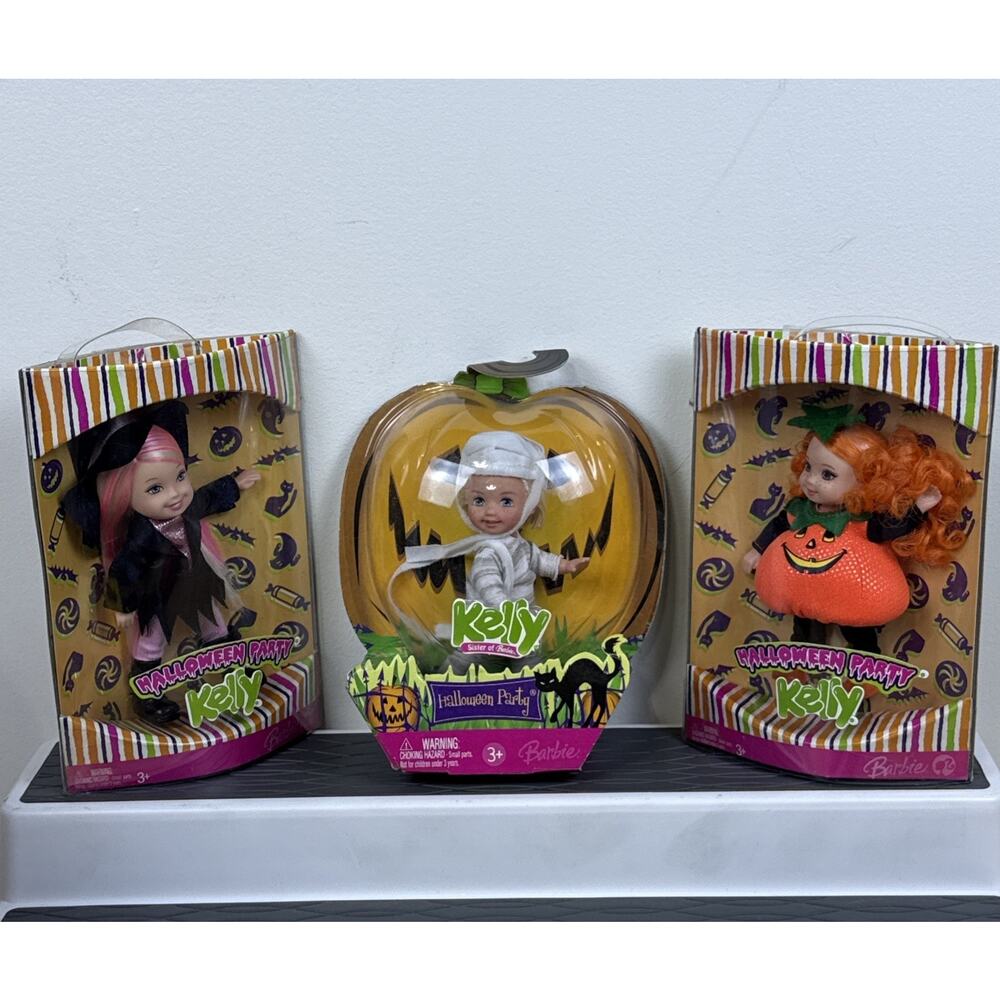 2006-07 Barbie KELLY CLUB HALLOWEEN PARTY Dolls Lot Of 3 Mattel NEW